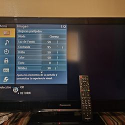 TV Panasonic , With Control In Good Status, Not Smart