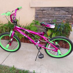 Girls pink bmx bike