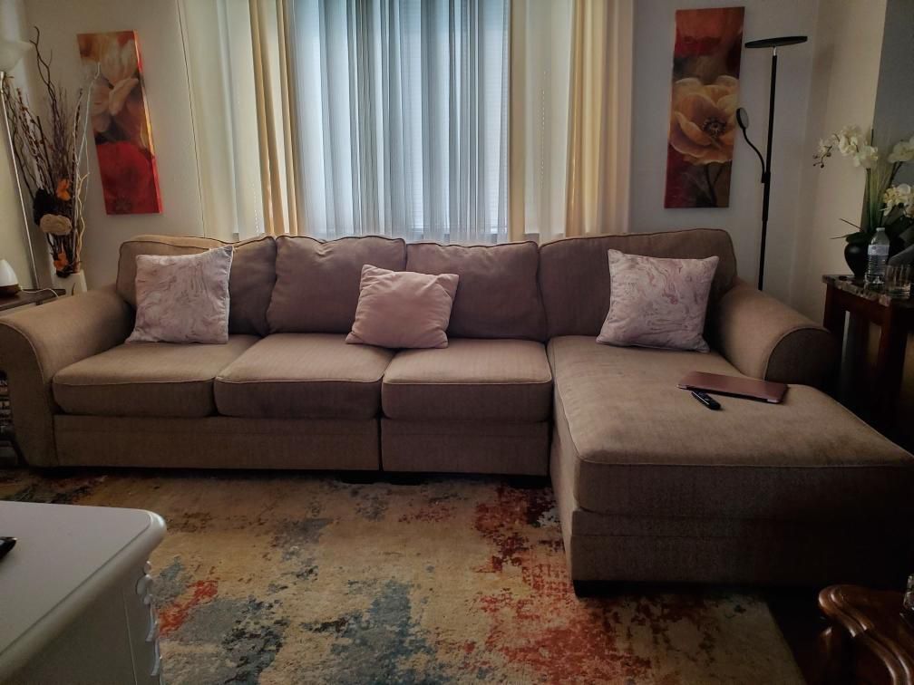 Beige Section Sofa