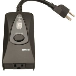 Woods 50013 Outdoor 24-Hour Digital Photocell Timer with Light Sensor Plug-In
