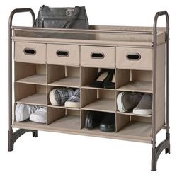 Neatfreak Stackable 16-Cubby Shoe Organizer with 4 Drawers Shoes