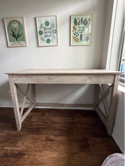 Washed Gray Home Key West Writing Desk for Home Office | 48" W Small Modern Farmhouse Table