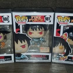 Funko pop Animate Fire force With Protector Cases 
