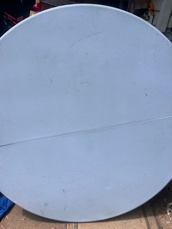 60” White Folding Table
