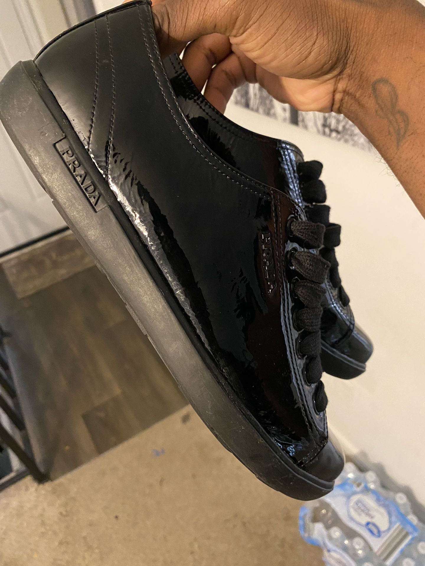 Prada Shoes Size 9 Black Leather 