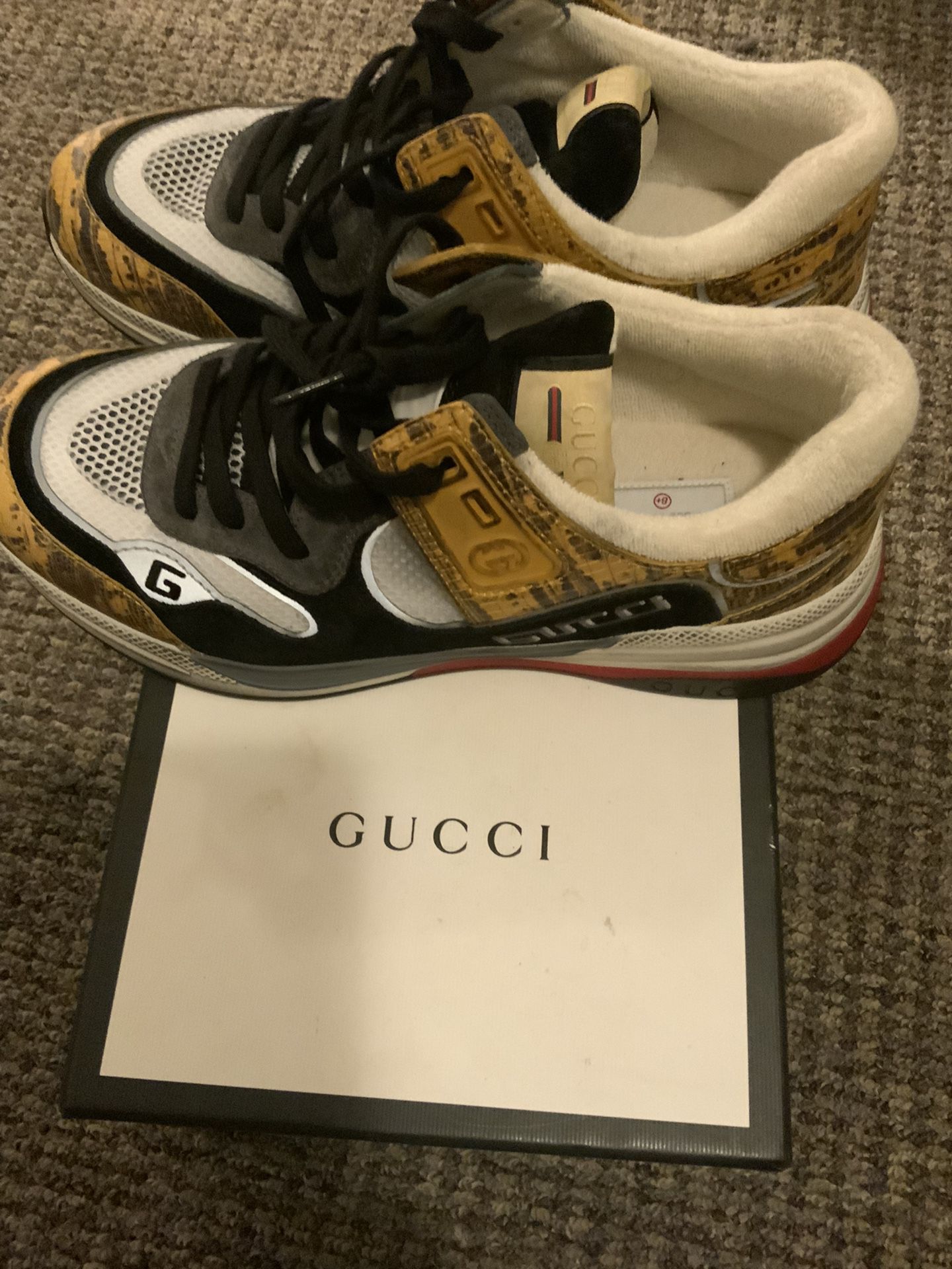 Gucci  Shoes Sneakers For Men Size 8 1/2 New 100% authentic Retails 800$ Plus Tax