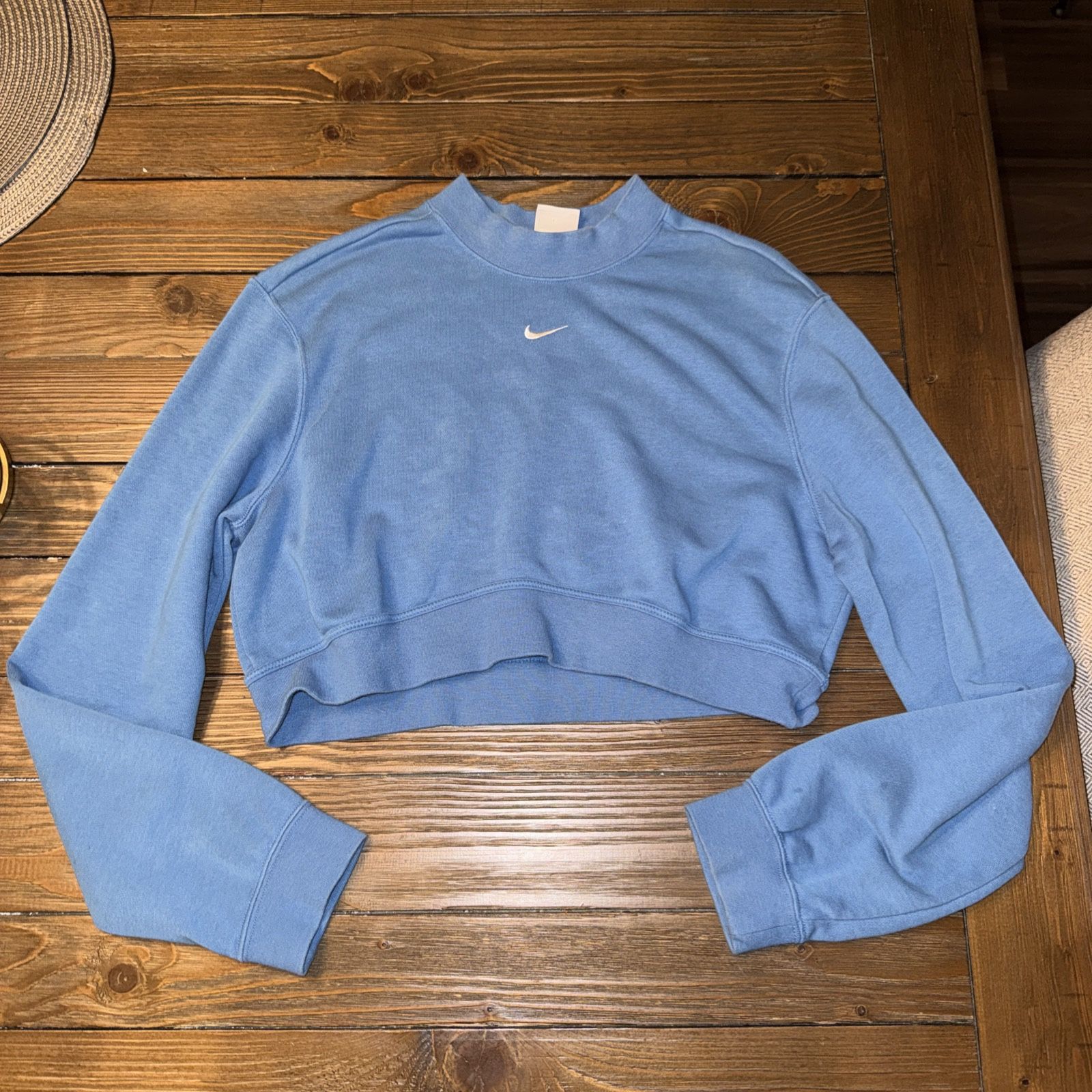Blue Nike Cropped Sweater