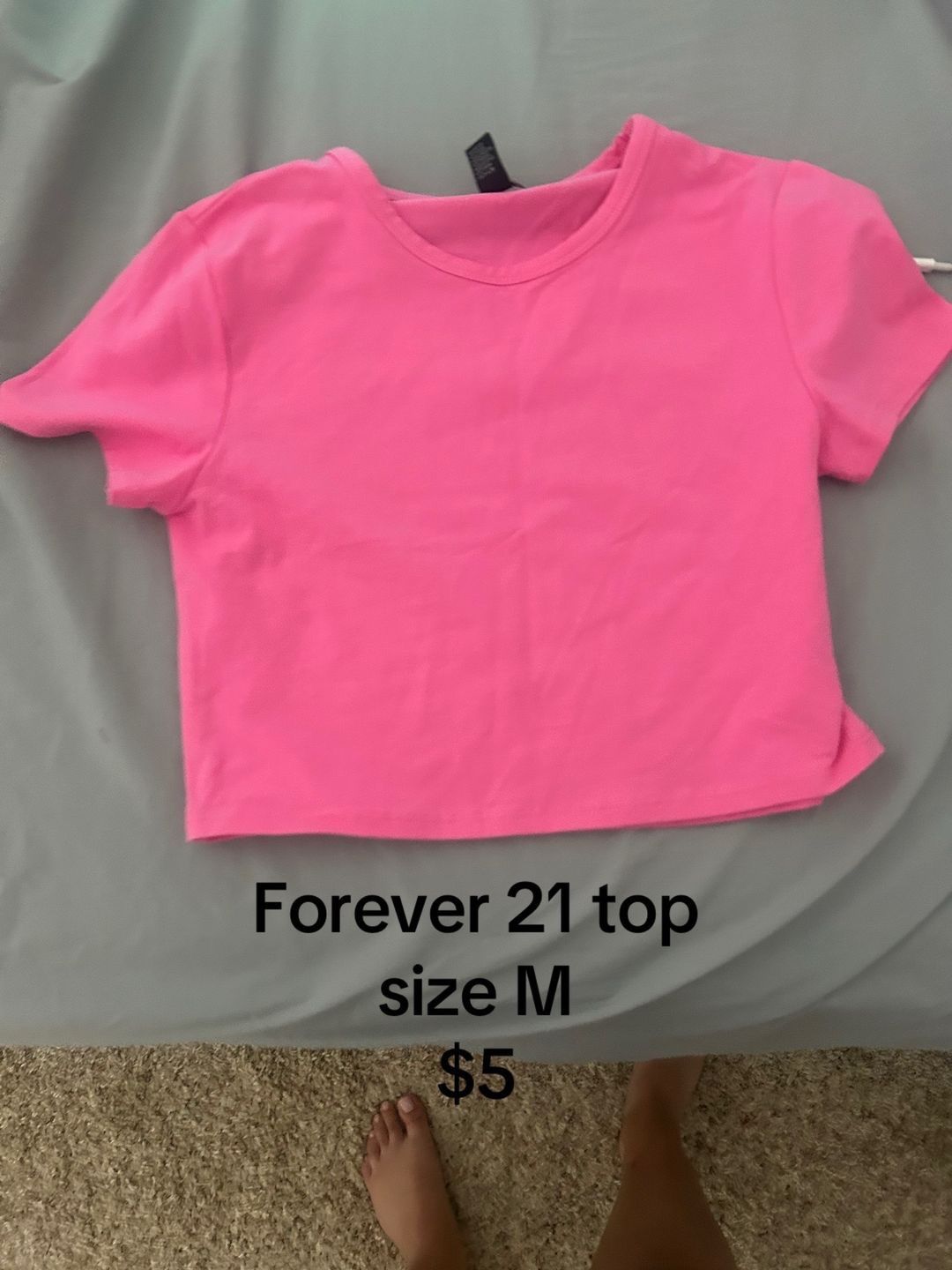 Forever 21, Crop tee, Pink, small