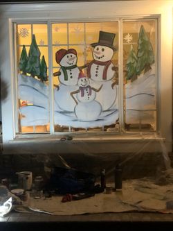 Holiday window splash.
