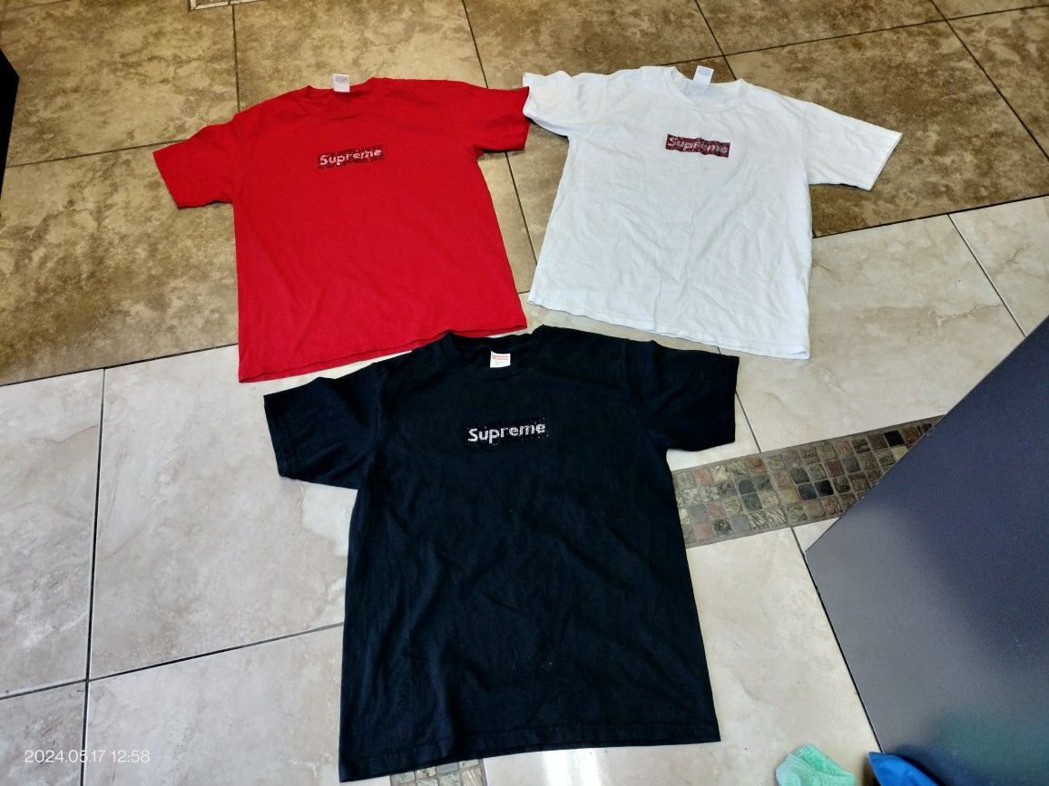 Supreme Swarovski Box LogoT-shirt Lot Of 3 Women's Small