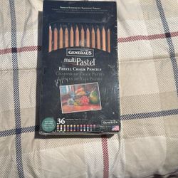 Generals MultiPastel Chalk Pencils, Assorted Colors, Set of 36