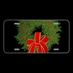 License Plate Novelty Car Front Wreath Green Decoration Leaves
