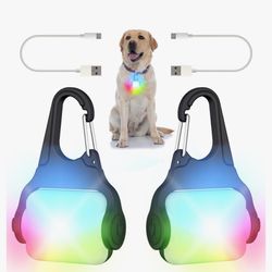 2 pack dog lights for night walks