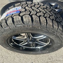 New 20” black Hostile Wheels and New All-Terrain Tires 20x9 Hostiles Rims 6 lug fit Ford bronco Chevy Silverado GMC Sierra Toyota Tacoma Tundra 4Runne