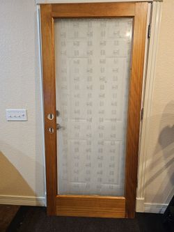Solid Wood Glass Exterior Door