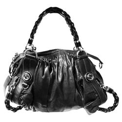 Gucci Black Leather Galaxy Top Handle Bag