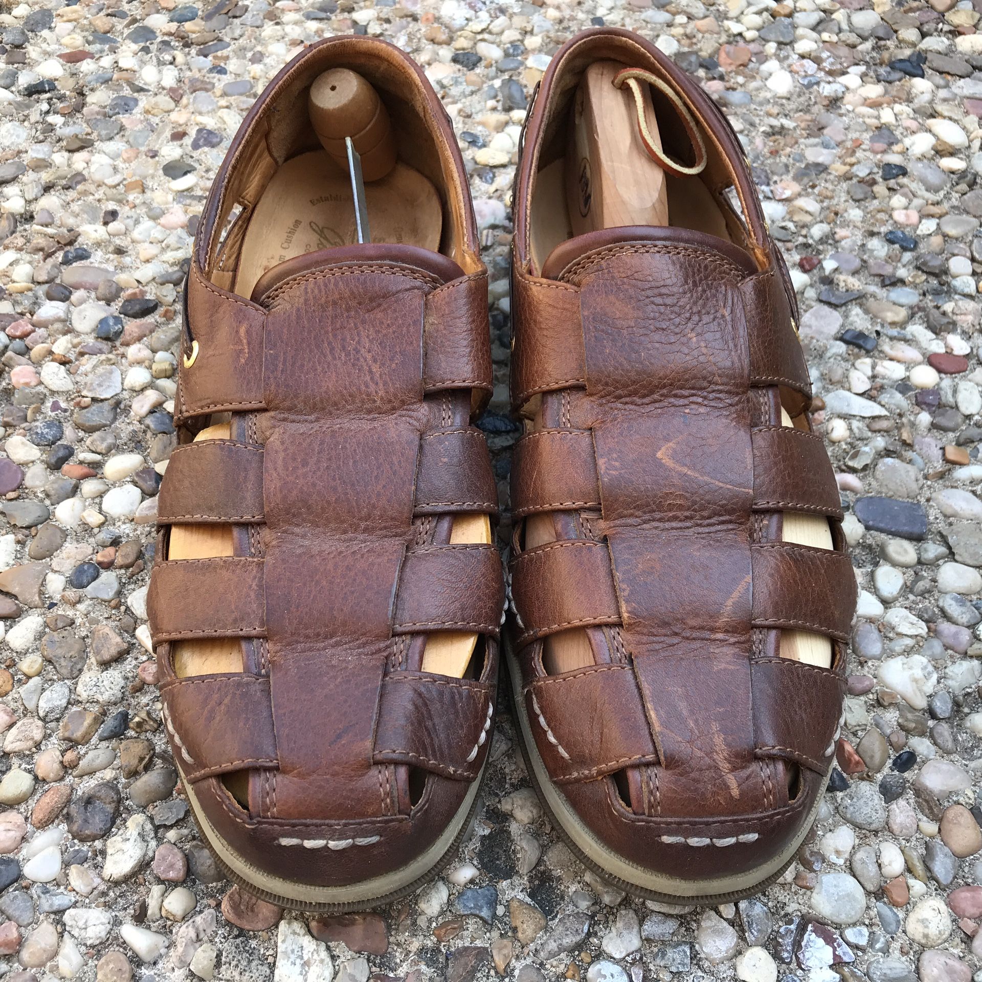 Sperry Top Sider Gold Cup Brown Leather Sandals Boat Shoes 