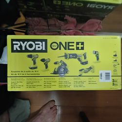 New Ryobi 6 Tool Combo Kit With Batteries