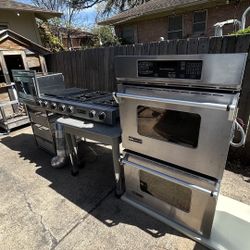 Jenn-Air Kitchen Appliance Set – Double Oven, Gas Cooktop + KitchenAid Microwave