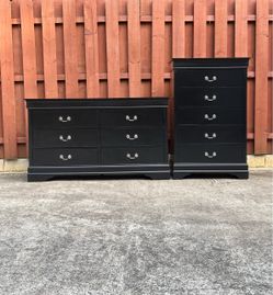 Black Dresser Set - 11 Drawers