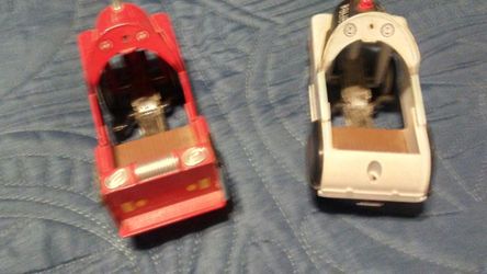 Vintage Police and Fire Truck Pedal Car 1:10 Diecast.