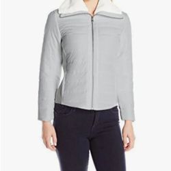 NWT RUBY RD GRAY COAT. SIZE PETITE MEDIUM. 