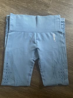 Gymshark Seamless Blue High-Waisted Leggings – S -