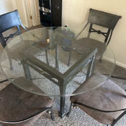 48” Glass Dining Table 