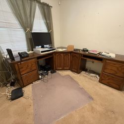 Large Office Desk Wooden 