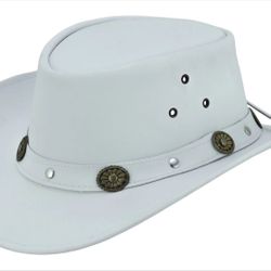 Western Style Cowboy Leather Hat