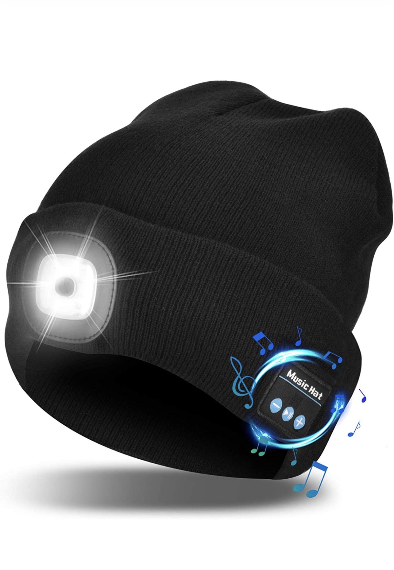 Bluetooth Beanie Hat Light Wireless Headphones 
