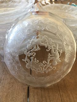 Etched Glass dishes