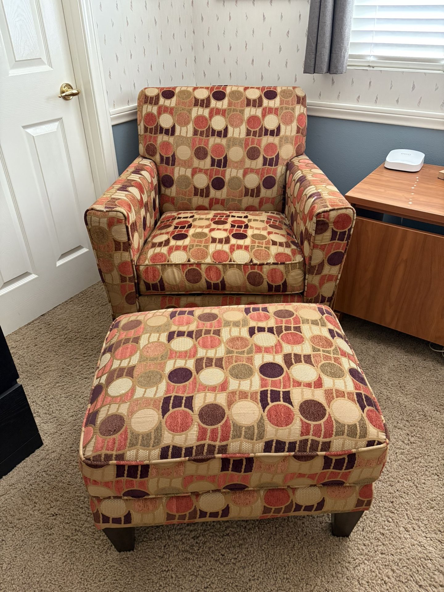Accent Chair And Ottoman
