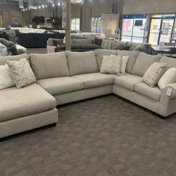 New Tan Beige Sectional Couch 