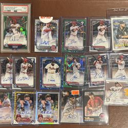 2018-2025 Topps & Bowman 1st Prospect + Rookie Auto 22-Card Lot