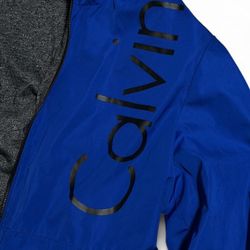 Calvin Klein Dark Blue Reversible Hooded Windbreaker Women's M