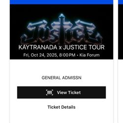 Justice X Kaytranada Pit Tickets LA 10/24