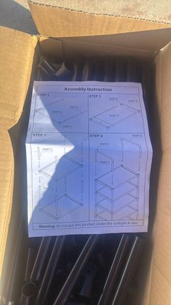 Black Plastic Shelving Rack Kit