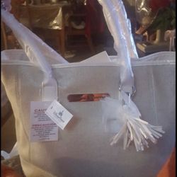 Disney couture Cream Colored Castle charm Tote Bag