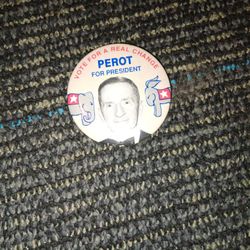 Vote For A Real Change Perot For President Pin