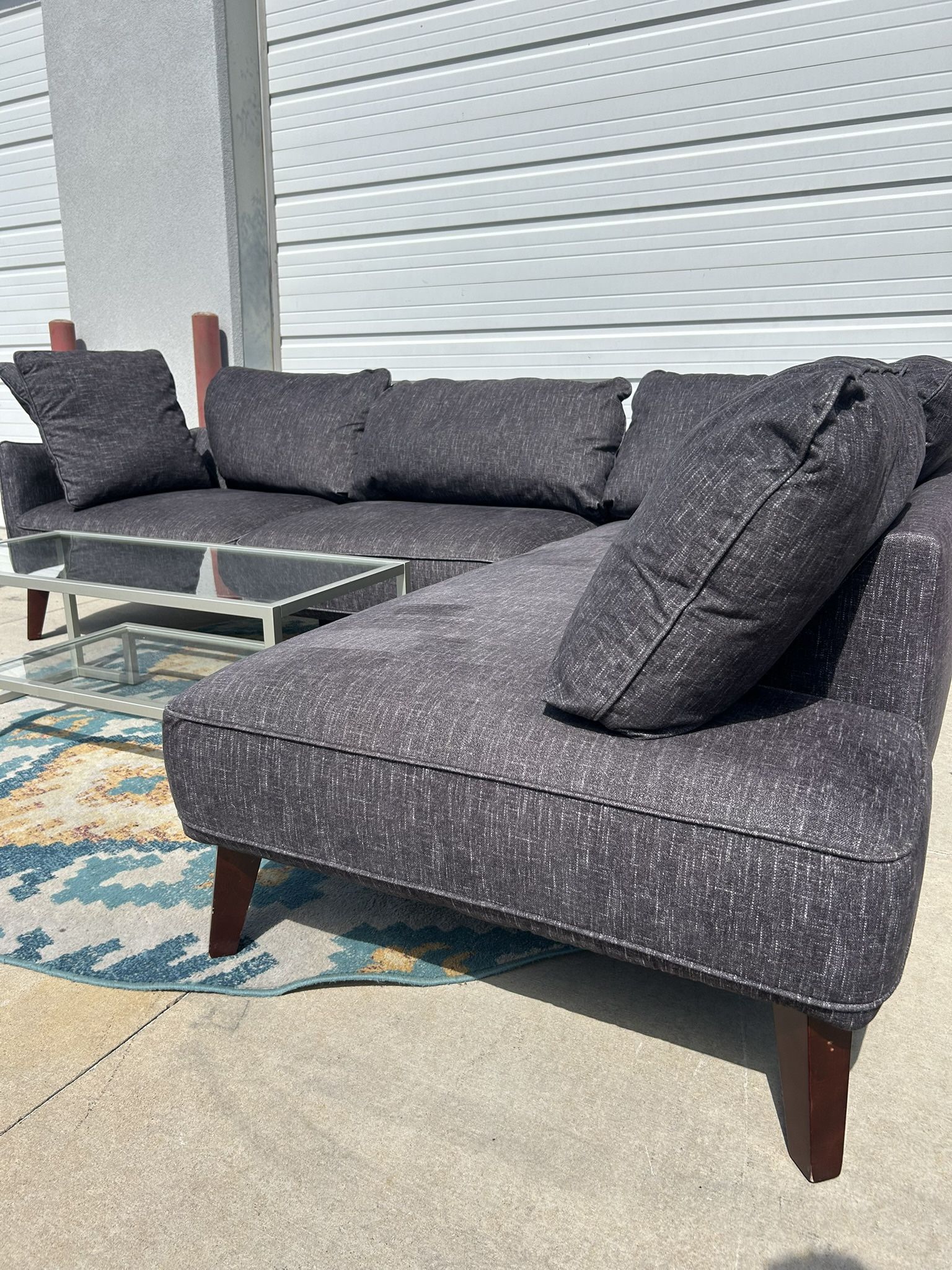 Asher 2pc Sectional Couch (Free Delivery) 
