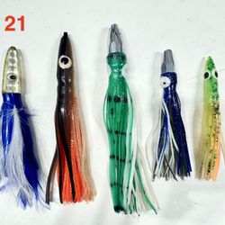 Set of 5/ S/W Jet Heads & Tuna Feather Assorted Set