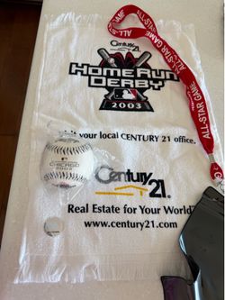 2003 MLB All-Star Game Chicago Home Run Derby Collectors Set – Sealed Ball, Towel & Lanyard