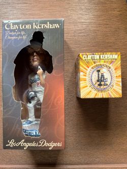 Dodgers Clayton Kershaw Bobblehead/Championship Ring combo