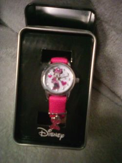 Minnie Mouse Watch With Charm