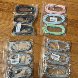 6 ft 3-pack iphone charging cables