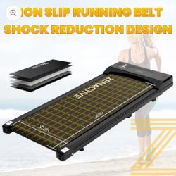 Walking Pad Treadmill with Incline, Under Desk Treadmill with Triple Shock-Absorbing System, 2.5HP Quiet Brushless, Portable Walking Treadmill with Re