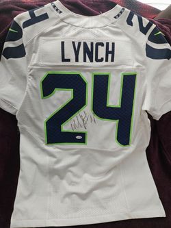 Nike Seattle Seahawks Marshawn Lynch Autographed On Field Jersey