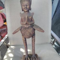$50 Vintage Large Hand Carved Kinnari Wooden Statue

 Thumbnail