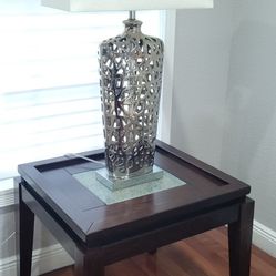 End Tables (2) With Lamps And Center Coffee Table.